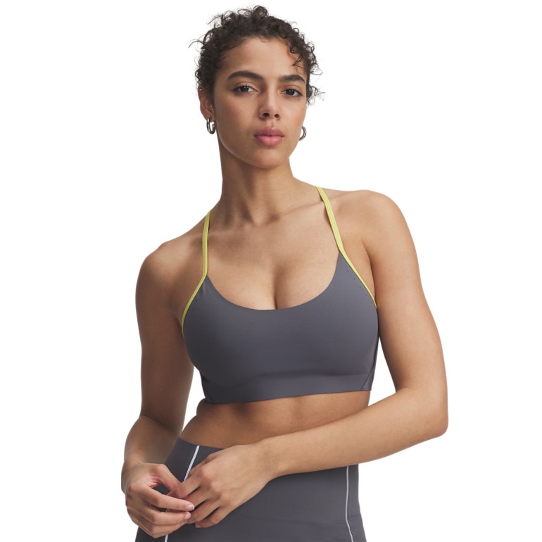 Damski biustonosz treningowy Under Armour UA Halo Bonded Bra - szary 