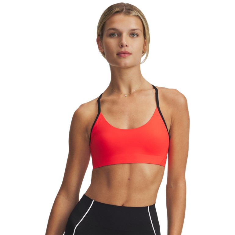 Damski biustonosz treningowy Under Armour UA Halo Bonded Bra - czerwony 