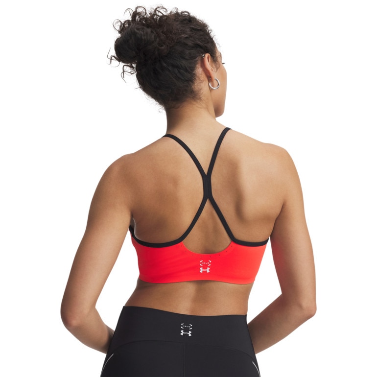 Damski biustonosz treningowy Under Armour UA Halo Bonded Bra - czerwony 