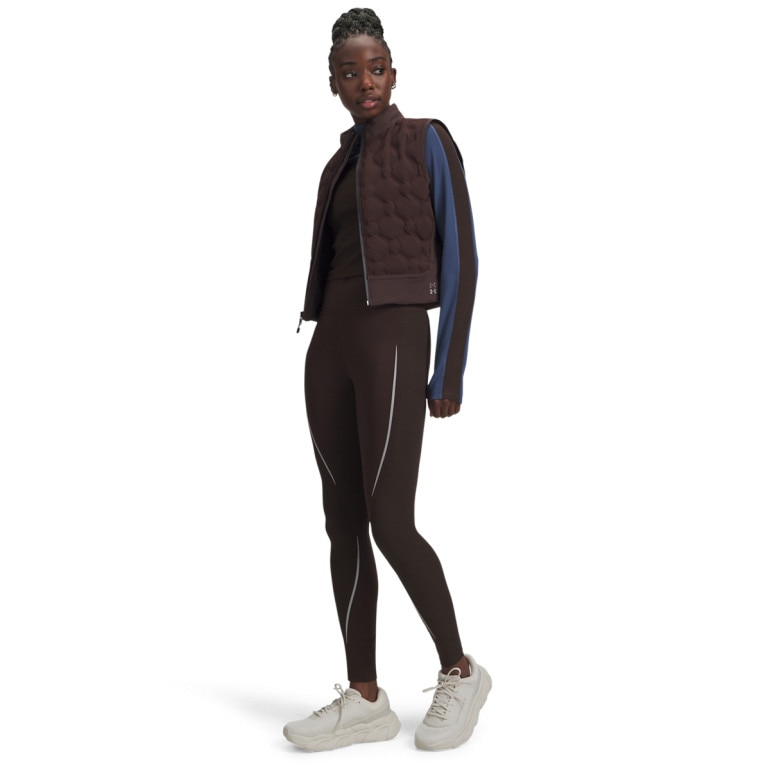 Damska kamizelka puchowa pikowana Under Armour UA Halo CW Vest - brązowa