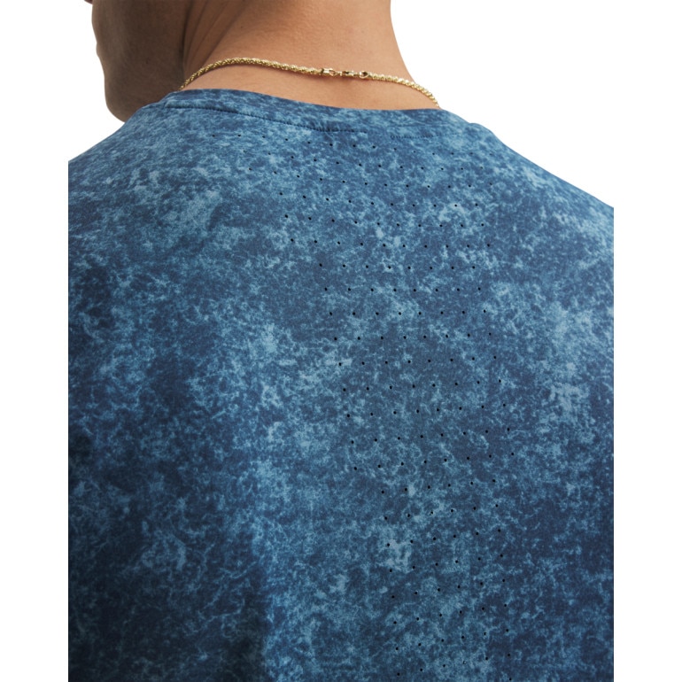 Męska koszulka do biegania Under Armour UA Velociti Pro Print SS - niebieska