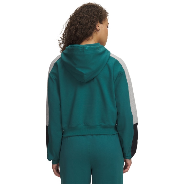 Damska bluza nierozpinana z kapturem Under Armour Sport Terry Trend Hoodie - zielona