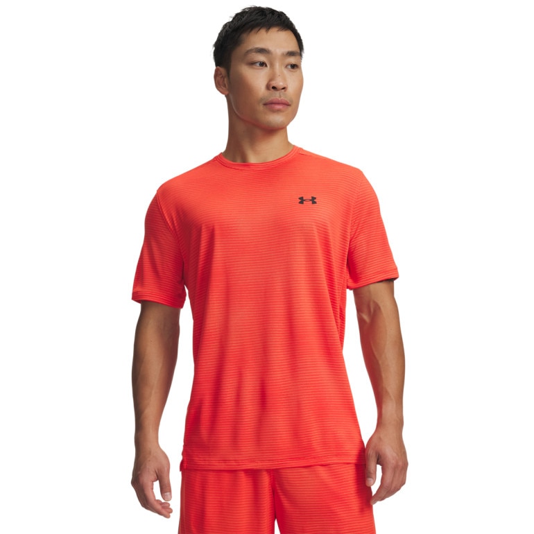 Męska koszulka treningowa Under Armour UA Tech™ Vent VHS Jacquard - pomarańczowa