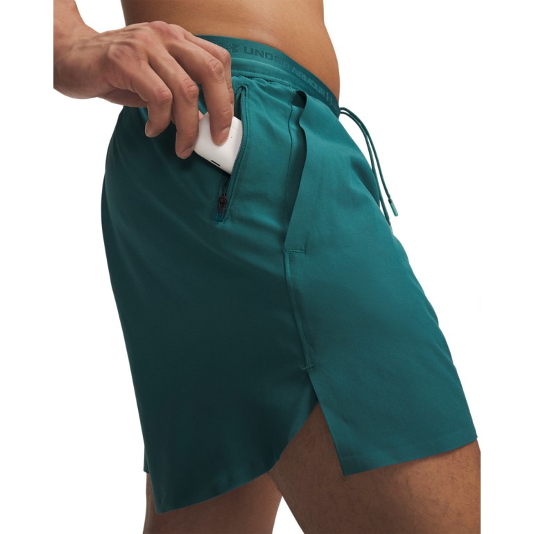 Męskie spodenki treningowe Under Armour UA Icon Fleece HZ Hoodie - zielone