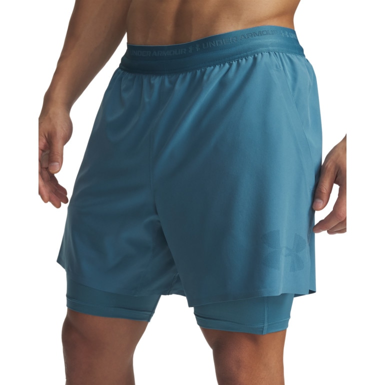 Męskie spodenki treningowe Under Armour UA Vanish Elite 2in1 Short - niebieskie