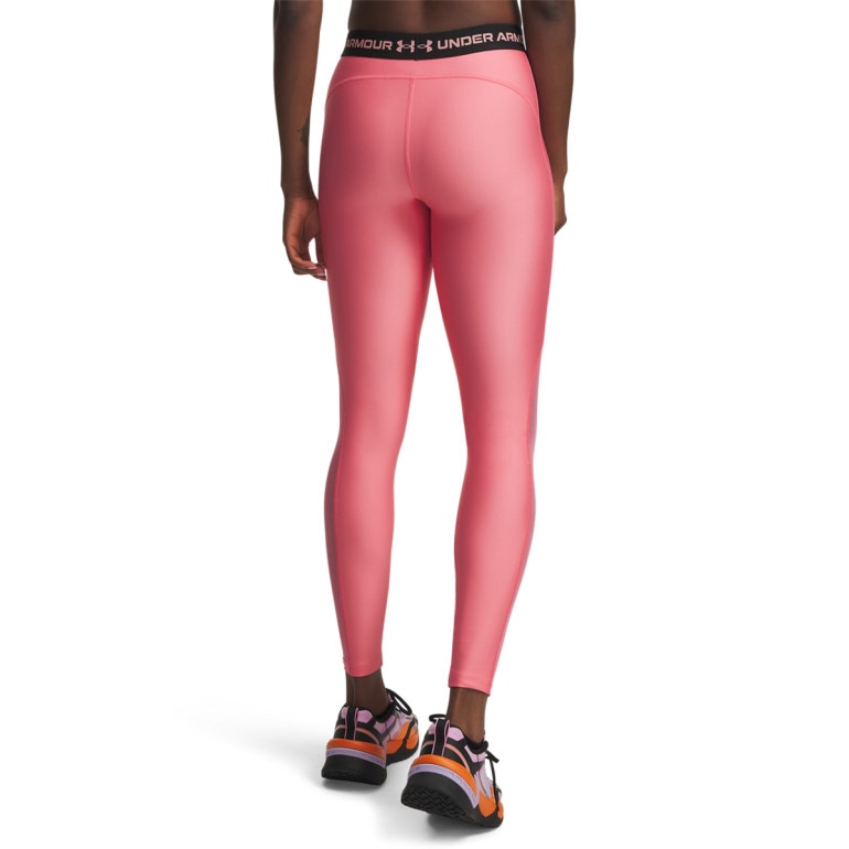 Damskie legginsy treningowe Under Armour HeatGear Mesh Legging - różowe