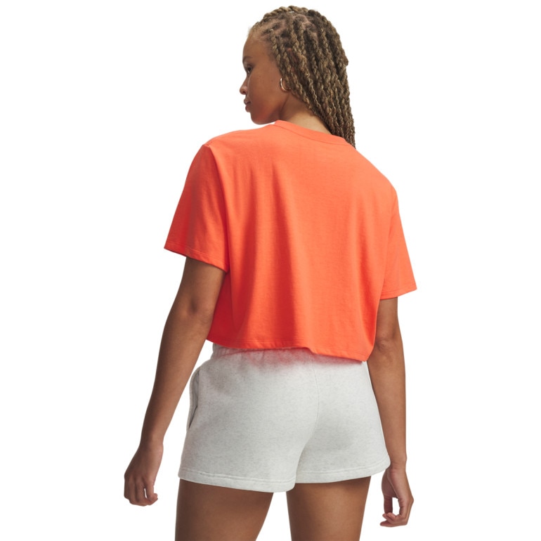 Damska koszulka crop top Under Armour UA Wordmark - pomarańczowa