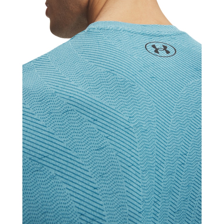 Męska koszulka treningowa Under Armour Vanish Seamless Novelty SS - niebieska