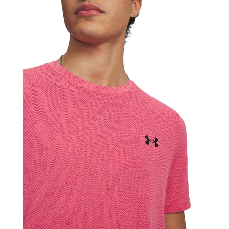 Męska koszulka treningowa Under Armour Vanish Seamless Novelty SS - różowa