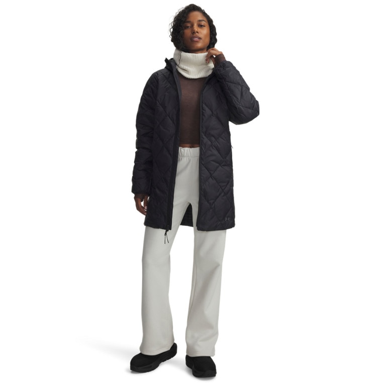 Damski płaszcz puchowy pikowany Under Armour Legend Down - czarna