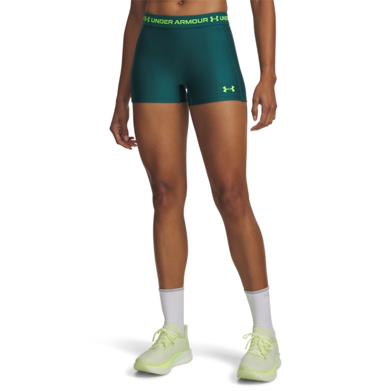 Damskie spodenki treningowe Under Armour HeatGear Shorty - zielone