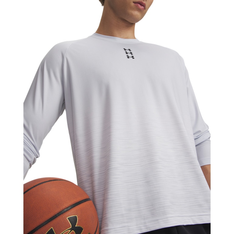 Męski longsleeve do koszykówki Under Armour UA Hoops Performance LS - szary