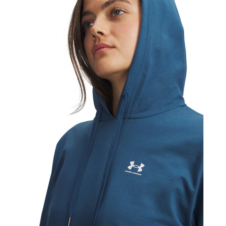Damska bluza dresowa nierozpinana z kapturem Under Armour Sport Terry Hoodie - granatowa