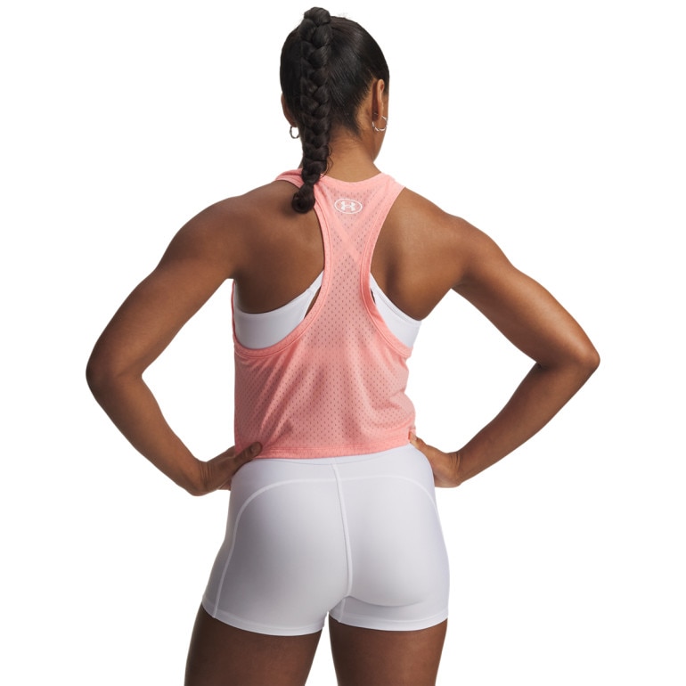 Damska koszulka treningowa Under Armour Tech Sport Mesh Crop Tank - różowa