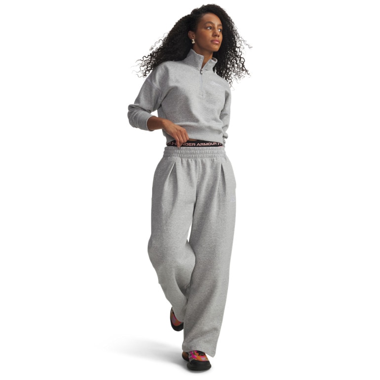 Damskie spodnie dresowe Under Armour Rival Fleece Script Pt - szare