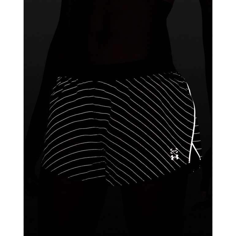 Damskie spodenki do biegania Under Armour UA Halo Run Reflective Short - czarny