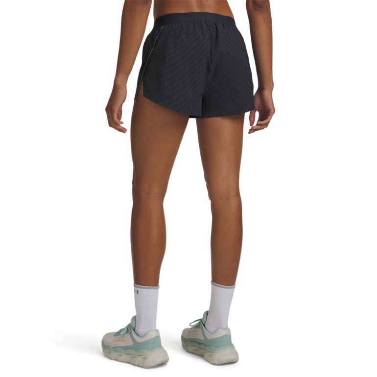 Damskie spodenki do biegania Under Armour UA Halo Run Reflective Short - czarny