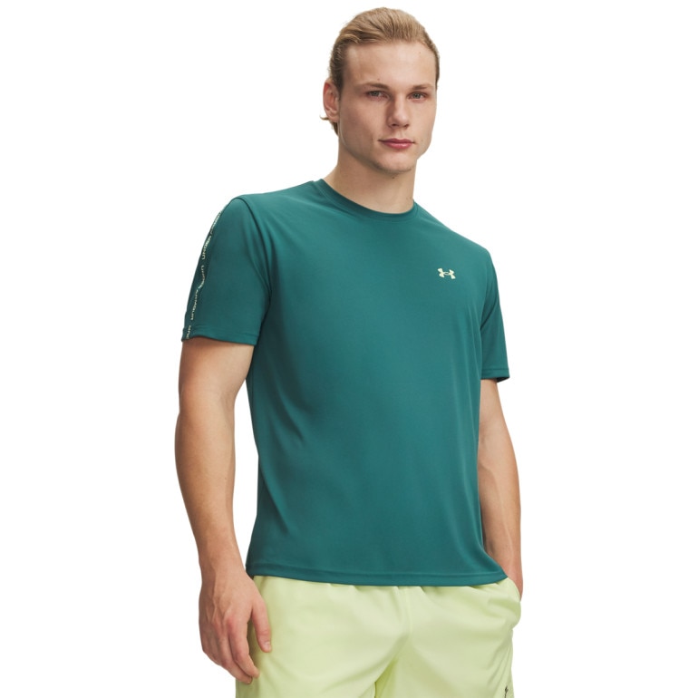 Męska koszulka treningowa Under Armour UA Tech Taping SS - zielona