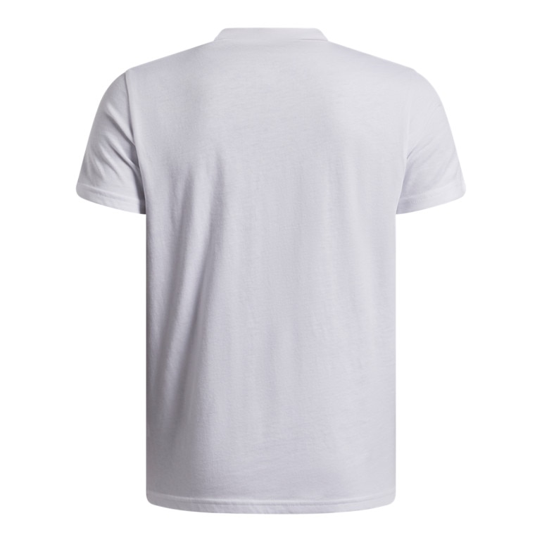 Chłopięca koszulka sportowa Under Armour UA B HOOPS Triple Logo SS - biała