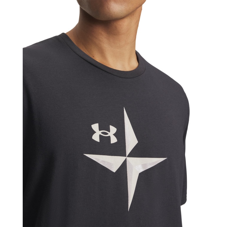 Męska koszulka z nadrukiem Under Armour UA EXPLOR Graphic SS - czarna