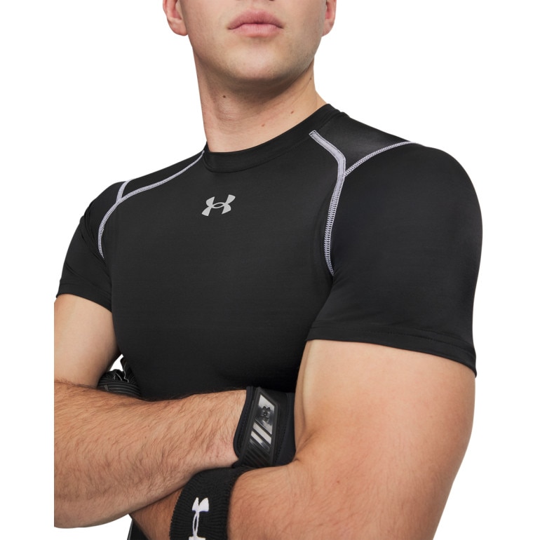 Męska koszulka treningowa Under Armour UA HeatGear Elite Comp SS - czarna 