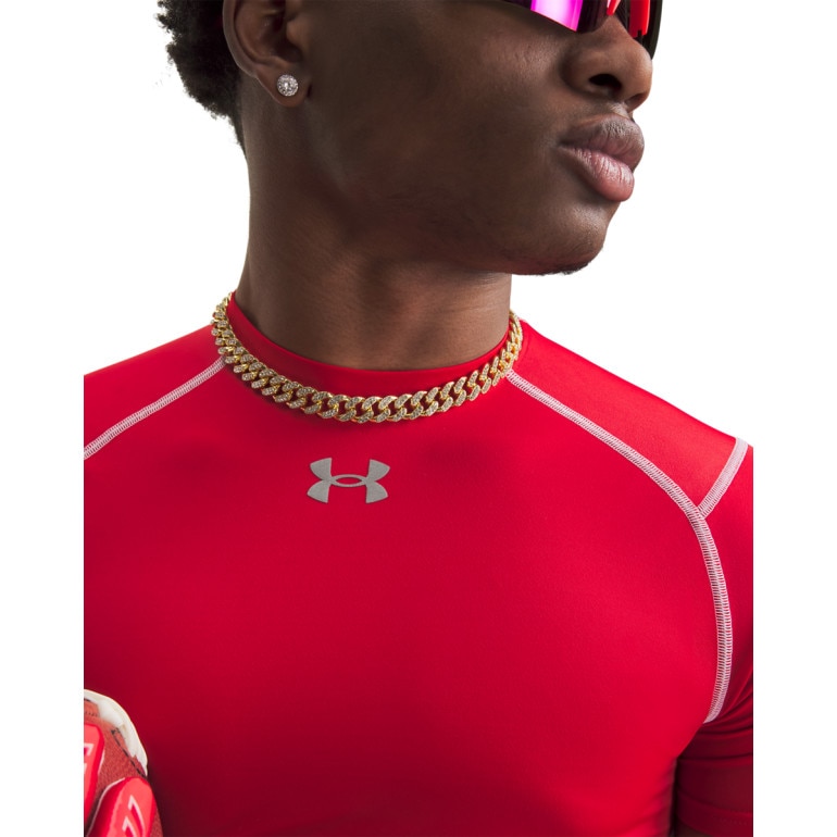 Męska koszulka treningowa Under Armour UA HeatGear Elite Comp SS - czerwona