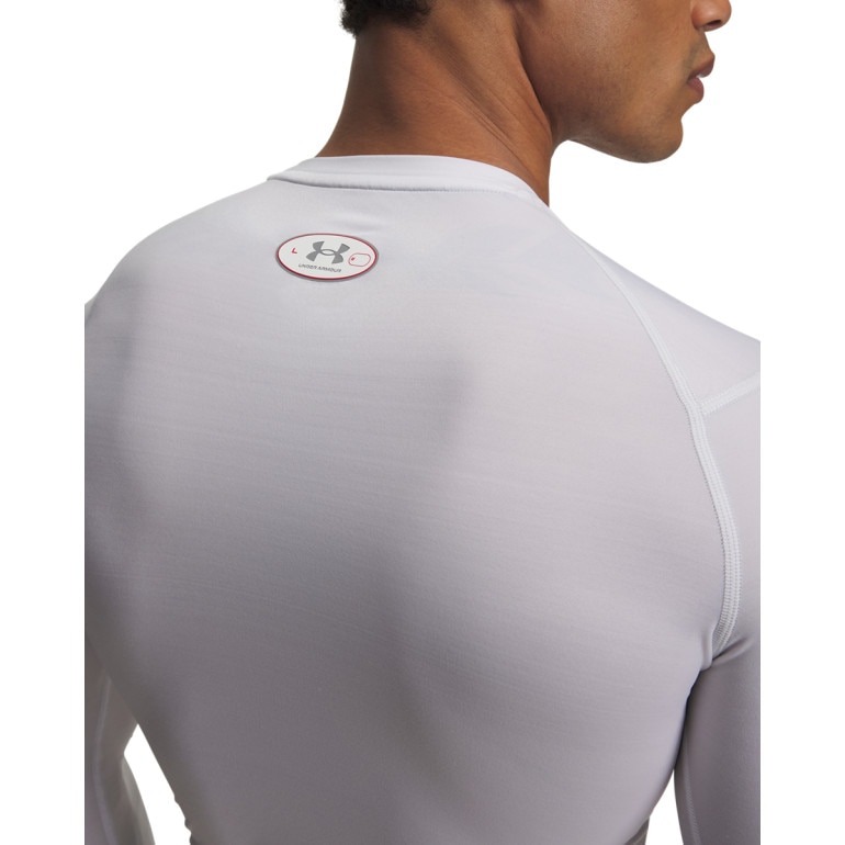 Męski longsleeve trenignowy Under Armour UA HeatGear Elite Comp LS - biały