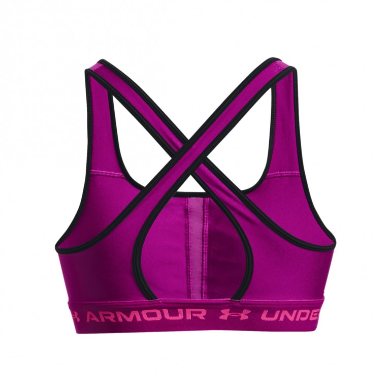 Biustonosz treningowy Under Armour UA Crossback Mid Bra - fioletowy