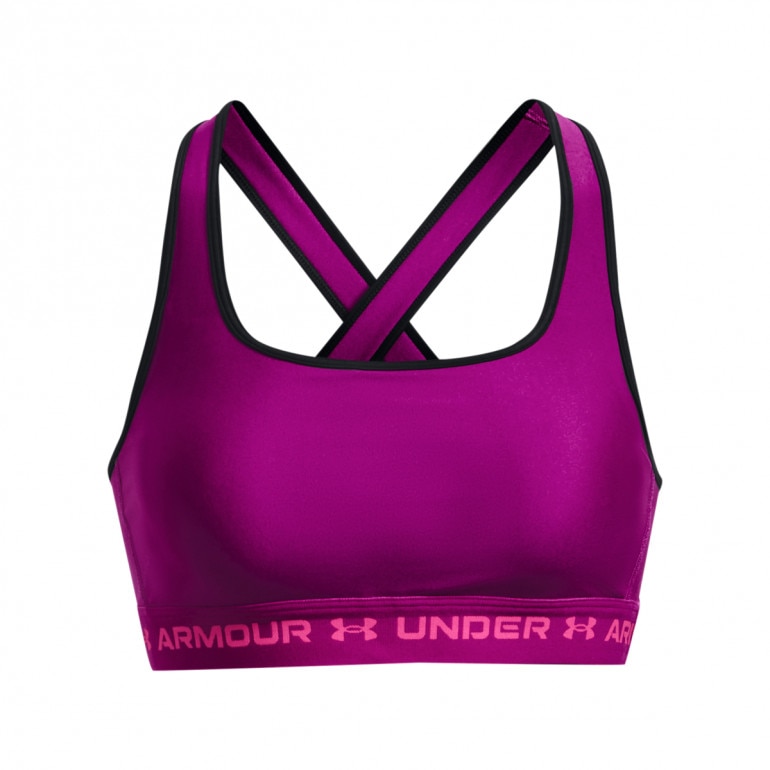 Biustonosz treningowy Under Armour UA Crossback Mid Bra - fioletowy