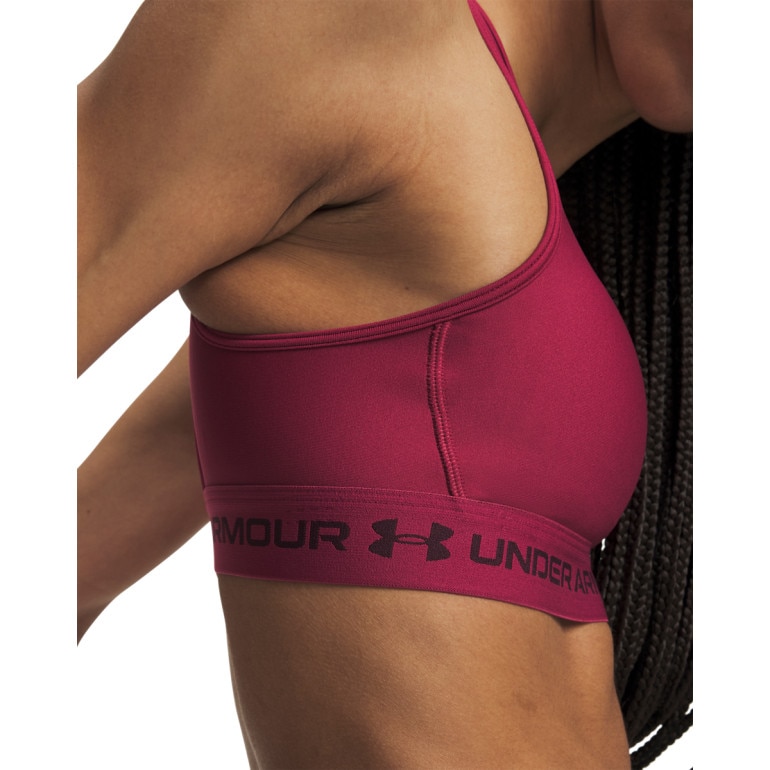 Biustonosz treningowy Under Armour Crossback Mid Bra - burgundowy