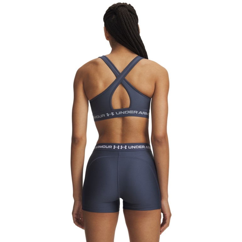 Biustonosz treningowy Under Armour Crossback Mid Bra - denim