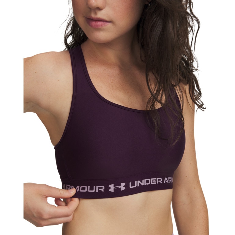Biustonosz treningowy Under Armour Crossback Mid Bra - fioletowy