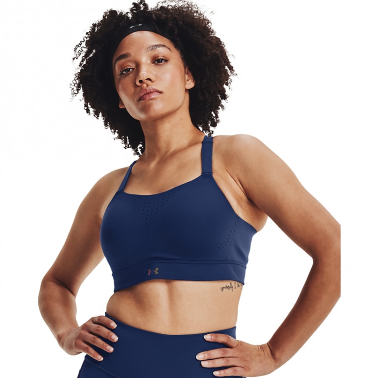 Biustonosz treningowy UNDER ARMOUR Rush High - granatowy