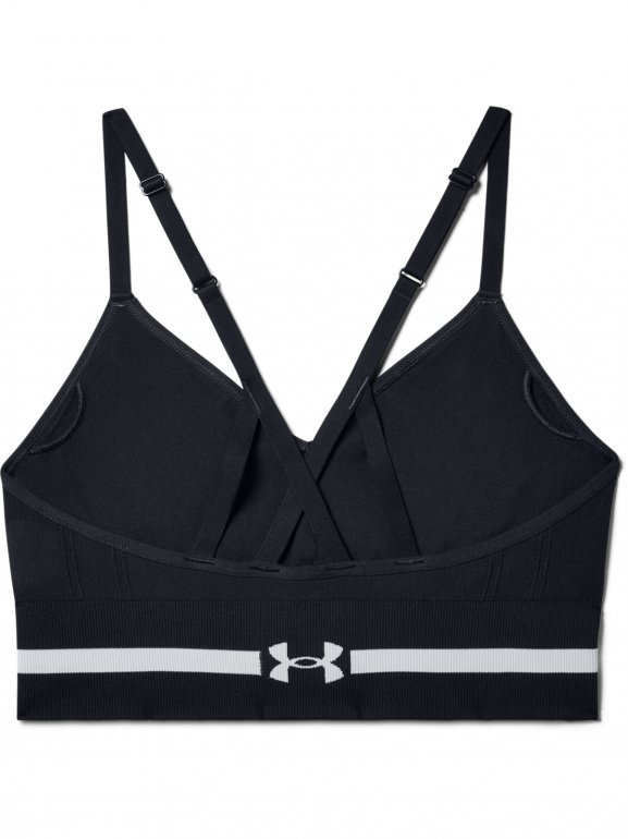 Biustonosz treningowy UNDER ARMOUR Seamless Low Long Bra - czarny