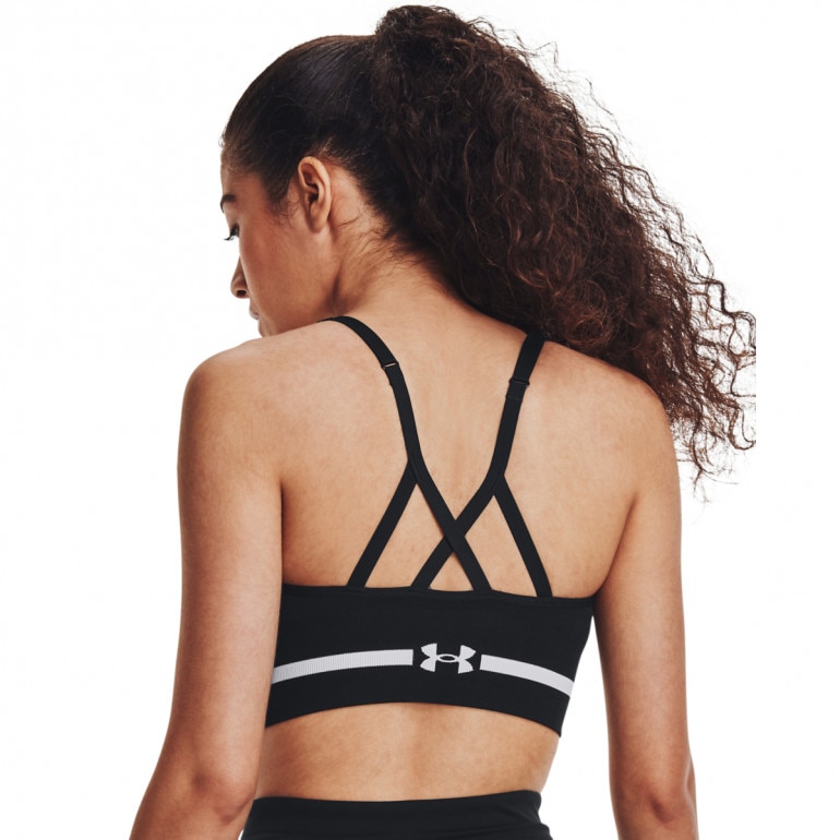 Biustonosz treningowy UNDER ARMOUR Seamless Low Long Bra - czarny