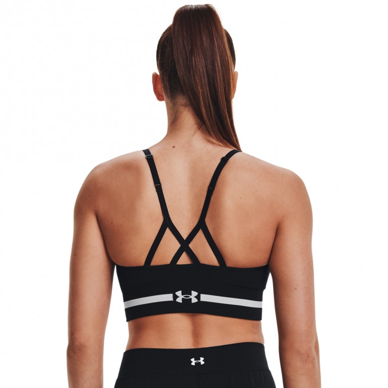 Biustonosz treningowy UNDER ARMOUR Seamless Low Long Bra - czarny