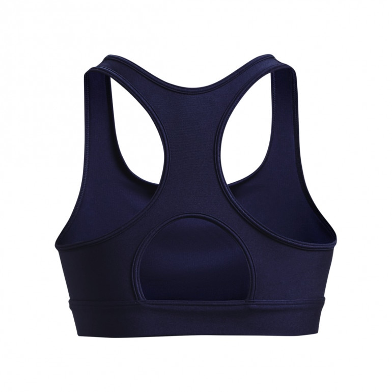 Biustonosz treningowy Under Armour UA HeatGear Mid Padless - granatowy