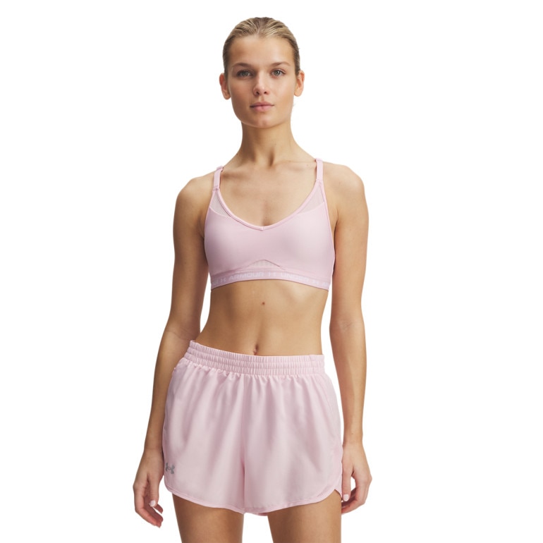 Biustonosz treningowy Under Armour UA Crossback Low Bra - różowy