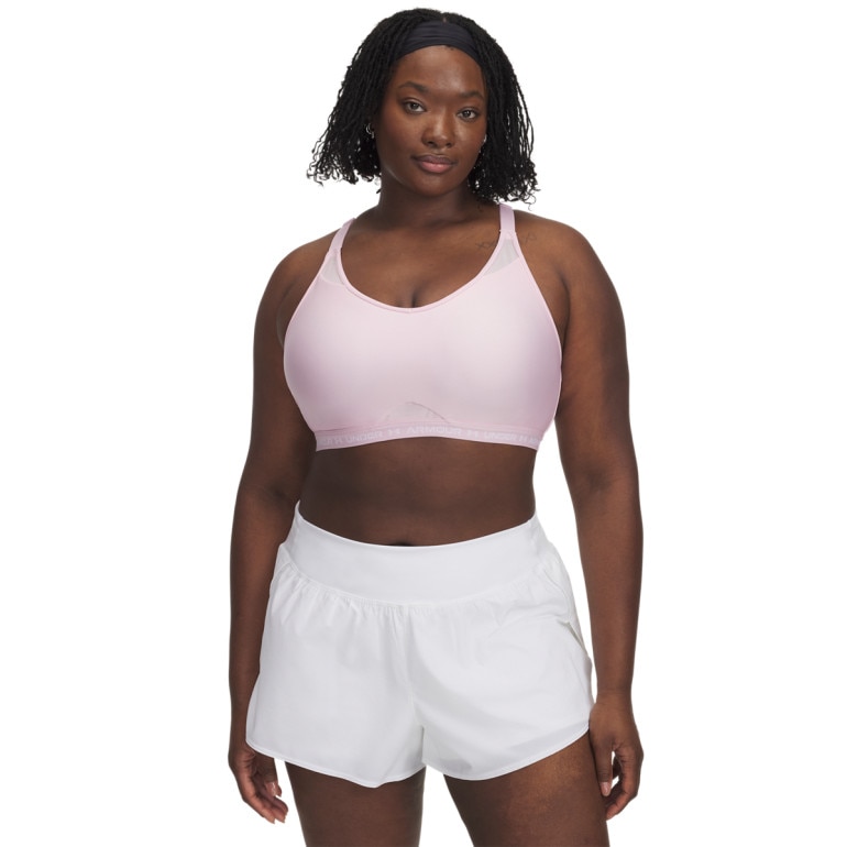 Biustonosz treningowy Under Armour UA Crossback Low Bra - różowy
