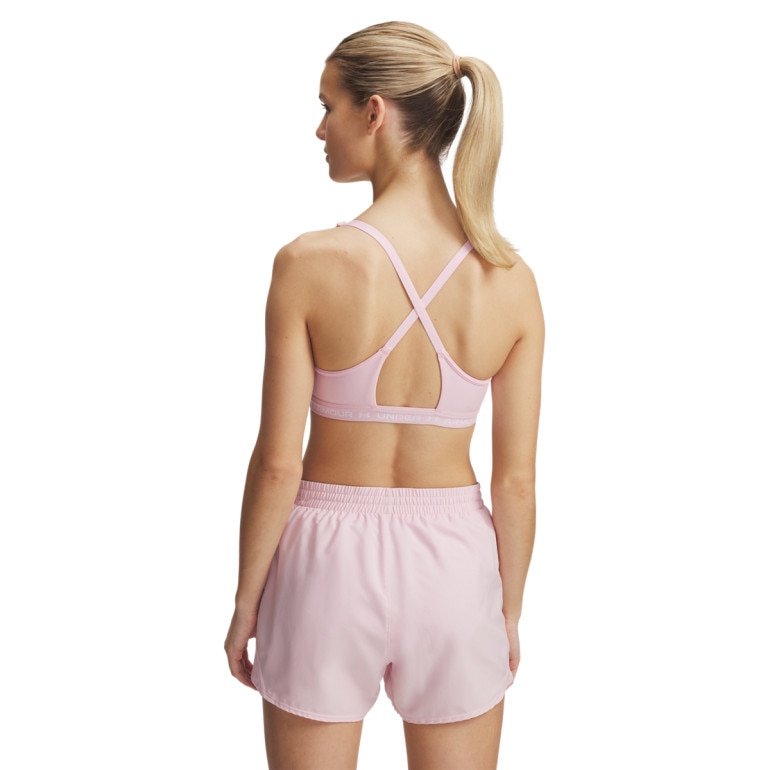 Biustonosz treningowy Under Armour UA Crossback Low Bra - różowy