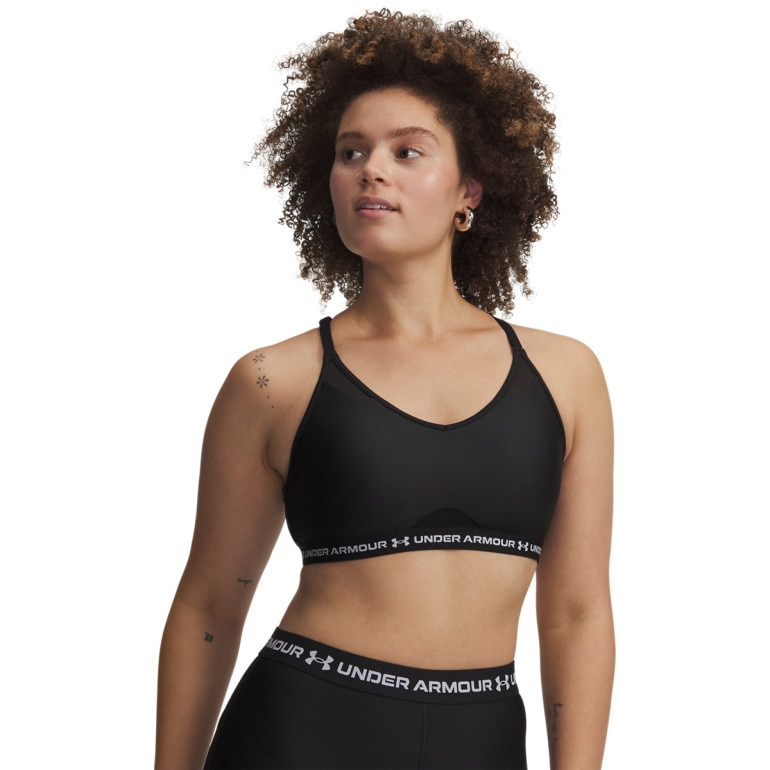 Biustonosz treningowy Under Armour UA Crossback Low Bra - czarny