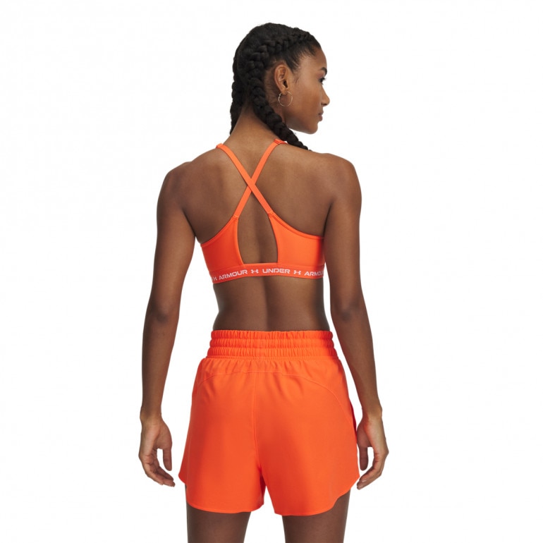 Biustonosz treningowy Under Armour UA Crossback Low Bra - pomarańczowy