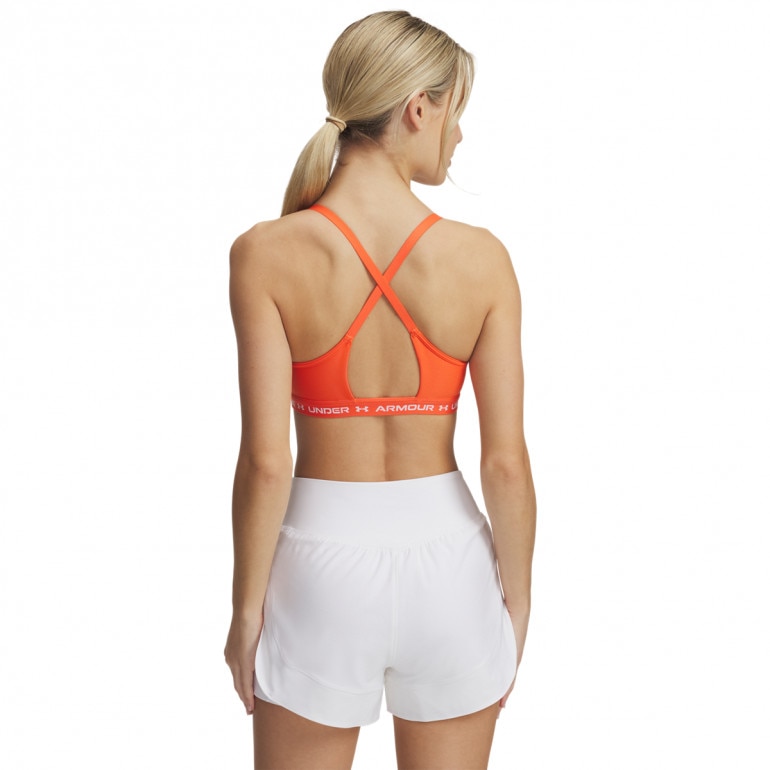 Biustonosz treningowy Under Armour UA Crossback Low Bra - pomarańczowy