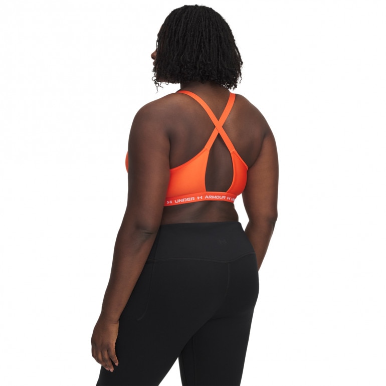 Biustonosz treningowy Under Armour UA Crossback Low Bra - pomarańczowy