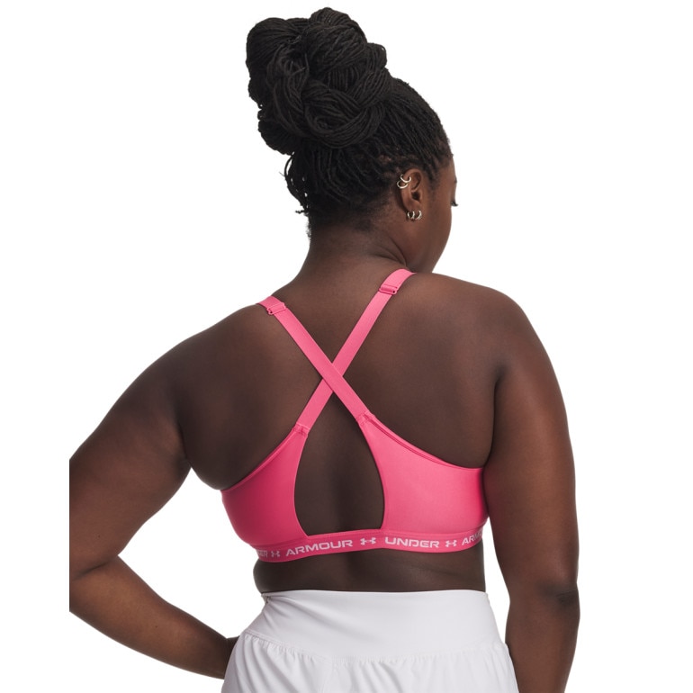 Biustonosz treningowy Under Armour UA Crossback Low Bra - różowy