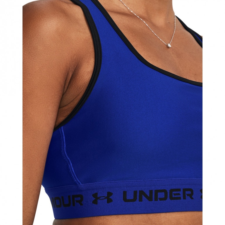 Biustonosz treningowy Under Armour UA Crossback Mid Bra - niebieski