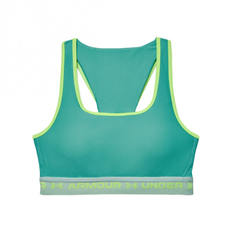 Biustonosz treningowy UNDER ARMOUR UA Crossback Mid Bra Pkt - zielony