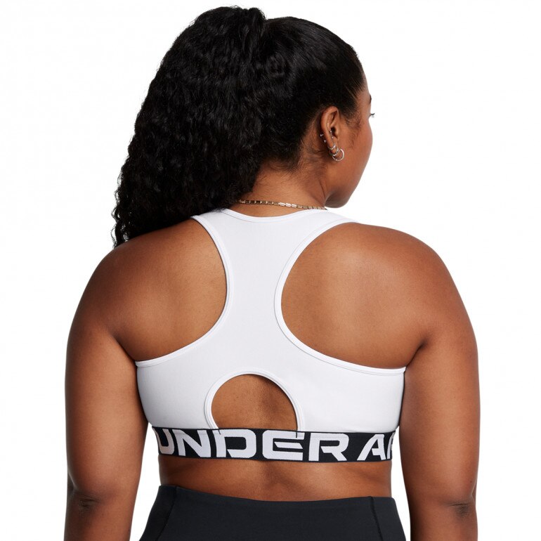 Biustonosz treningowy Under Armour UA Hg Authentics Mid Branded - biały 