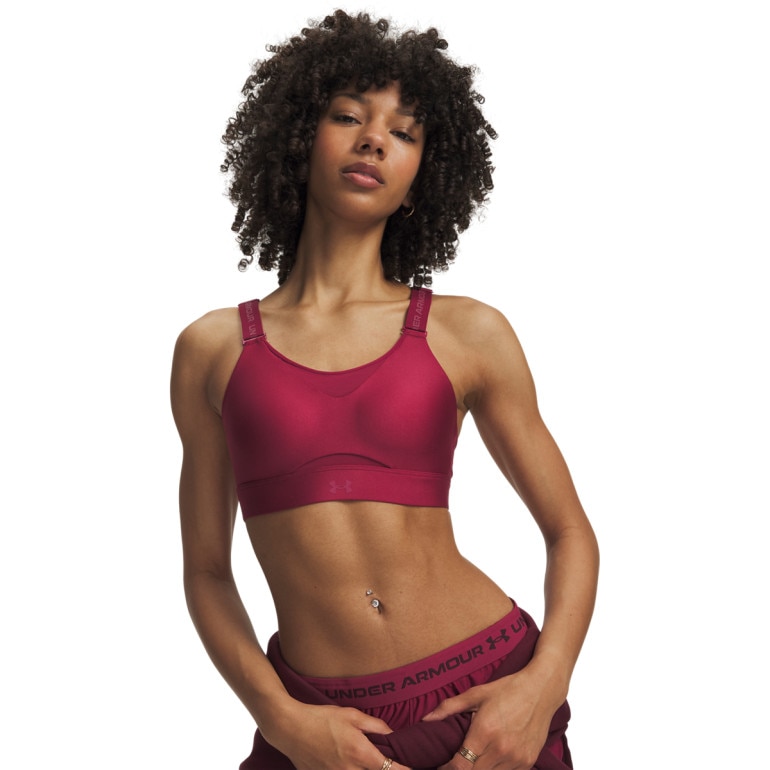 Biustonosz treningowy Under Armour UA Infinity High 2.0 Bra - burgundowy
