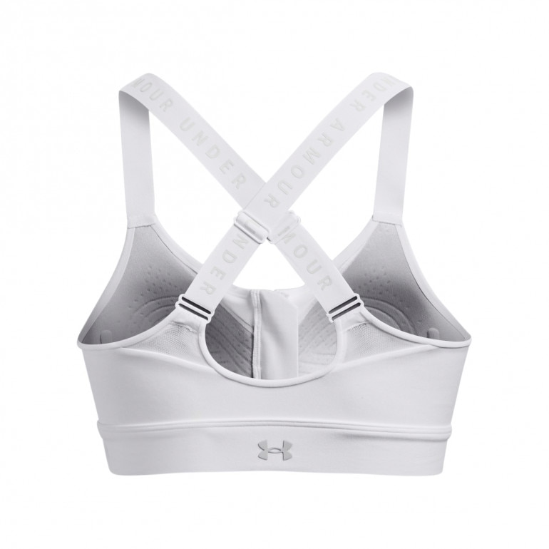 Biustonosz treningowy UNDER ARMOUR UA Infinity High Bra Zip - biały